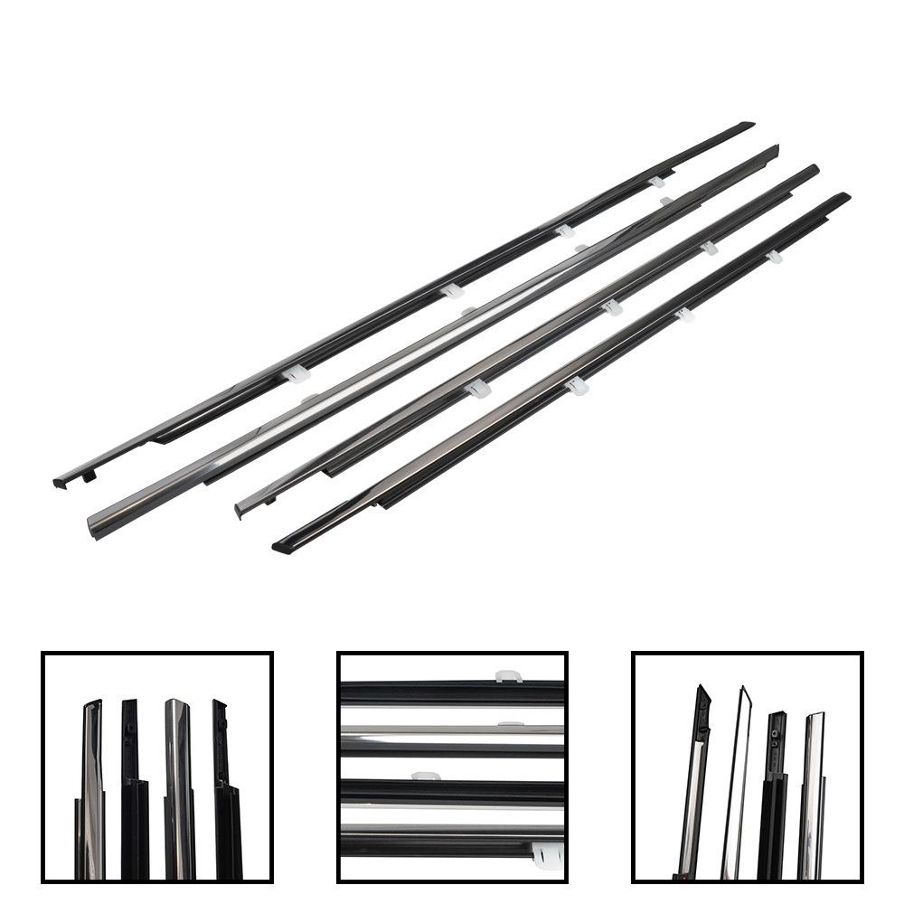 4-Piece Window Seal Set for 08-12 Honda Accord (Part Numbers: 72910-TA0-A01, 72950-TA0-A01)