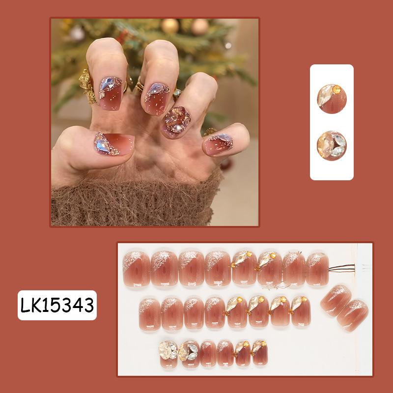 Red Rose French Tip Long Ballet Press On Nails Full Cover Fake Nail Tips For Women Decorative False Nails
