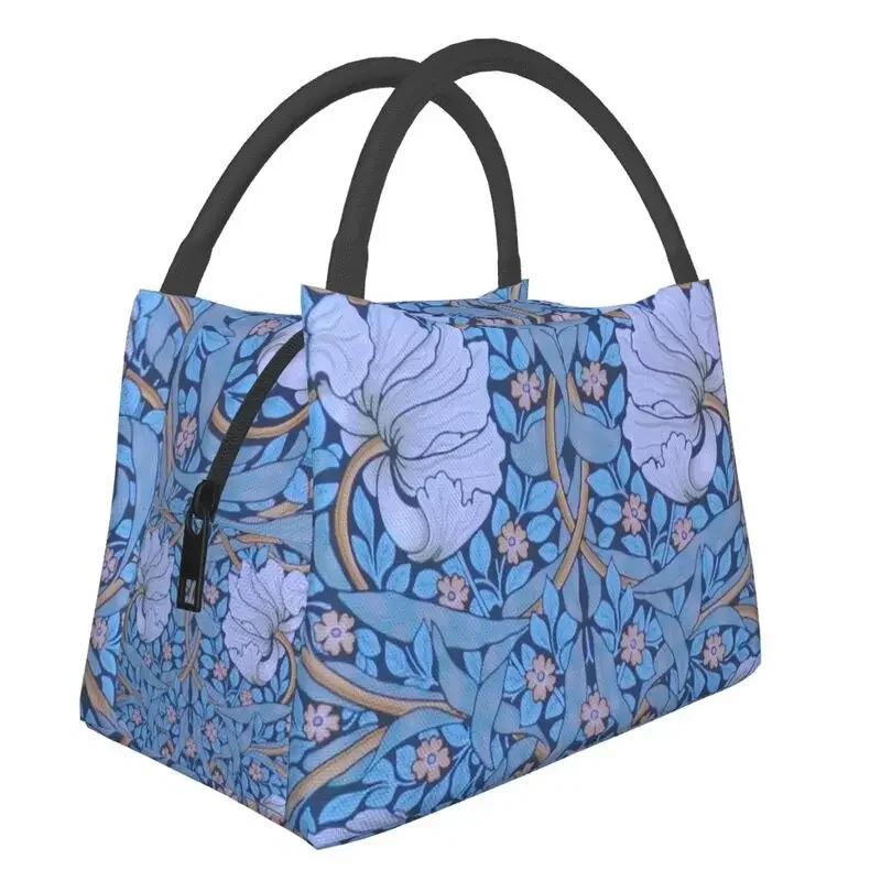 William Morris Insulated Lunch Bag for Women Portable Snakeshead Cooler Thermal Lunch Box Beach Camping Travel Shoulder Bag