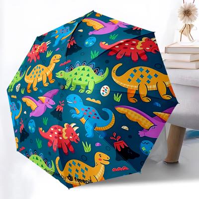 1 pièce Parapluie Automatique Ouverture/Fermeture Motif Dinosaure avec Protection Coupe-Vent, Toile Robuste à 8 Baleines, Baleines Durables, Idéal pour les Cadeaux yy251117017