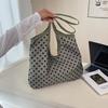 Polka dot canvas autumn new simple and versatile fashion big bag lazy literary shoulder handbag