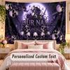 Schädel Gothic (216) Themen-Wandteppich, individuell mit Namen und Text, personalisierter Hänge-Wandteppich für Schlafzimmer, Wohnzimmer-Dekoration