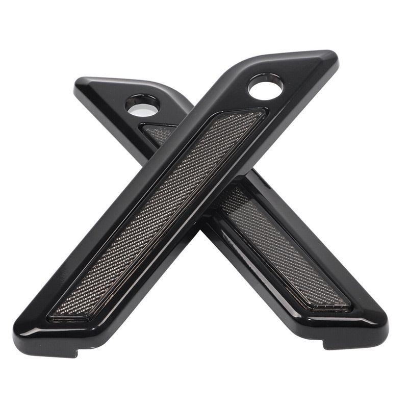 WO-1Pair Saddle Bag Hinge Latch Covers Replacement Parts For Touring Electra Road Street Glide 14-23