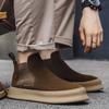 Stivali alla Caviglia in Vera Pelle di Alta Qualità Stile Street Britannico Da Uomo Neri Hombre Quotidiani Casual Da Vestito Scarpe Aumento di Altezza