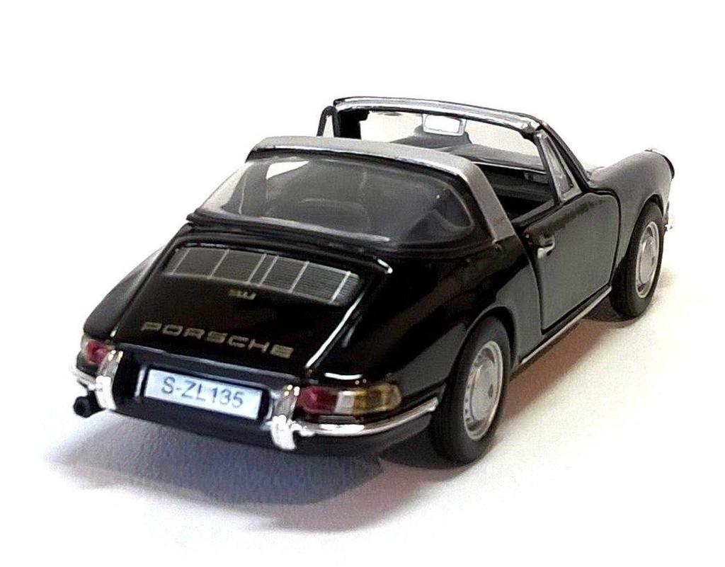 Burago Mini Car Porsche 911 Targa Convertible TARGA SPIDER 1967 1/32 (Black) [Item]
