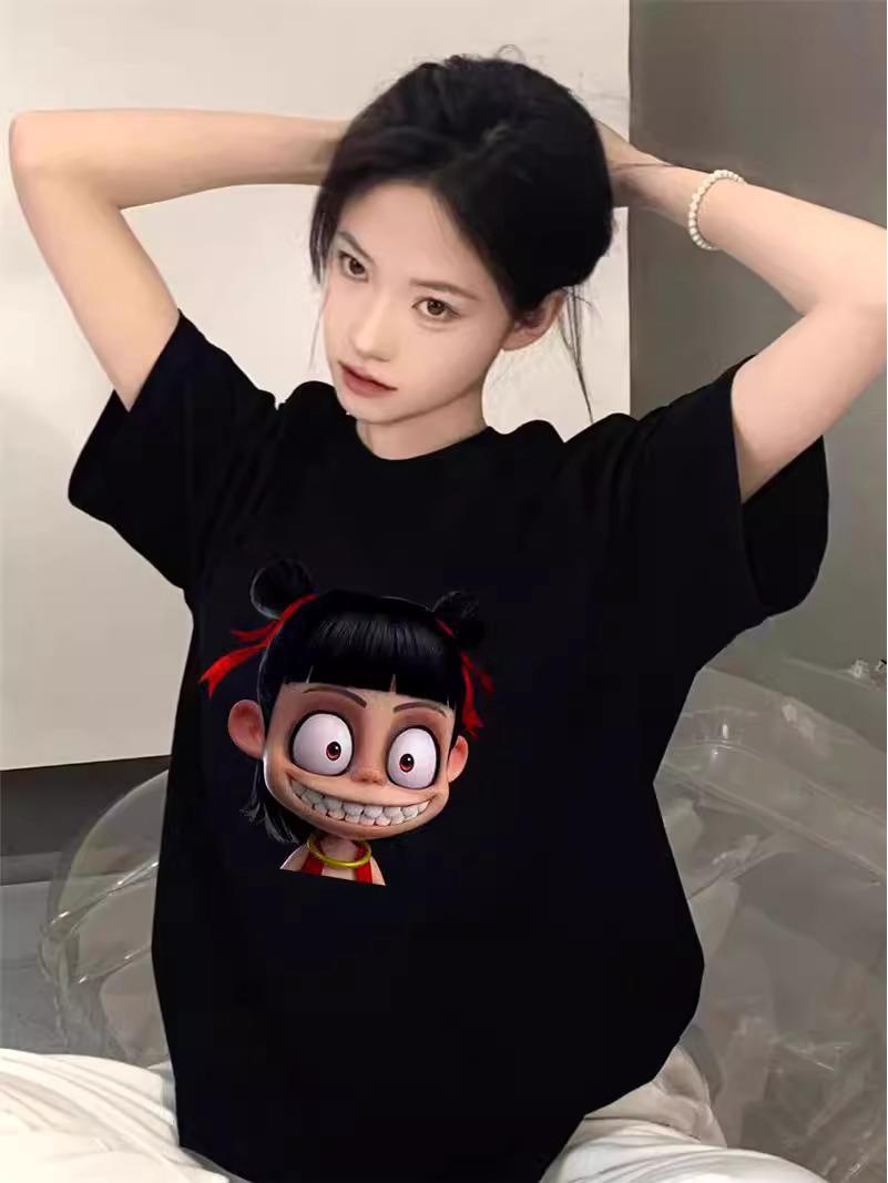

Plus Size Women s Pure Cotton Short-Sleeve T-Shirt - Summer Loose Fit M