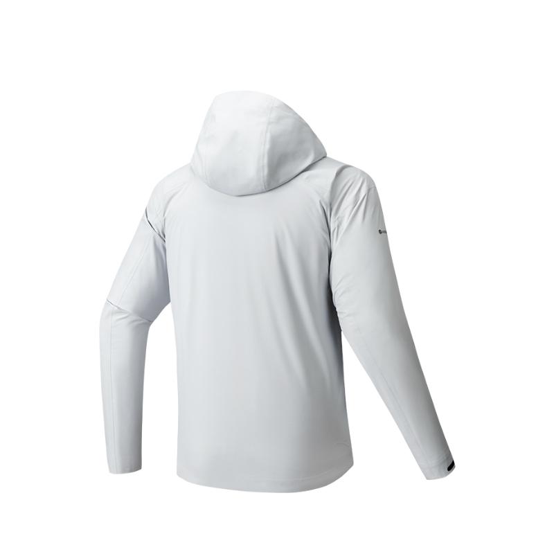 Anta Outdoor Series Simple Solid Color Hard Shell Versatile Loose Fit Hooded Waterproof UV Resistant Breathable Windproof Jacket 952536601-5