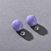 Premium Metal Copper Platinum Plated Small Light Bulb Drop Glaze S925 Silver Needle Earrings Niche Simple Personality Unique Earrings Women