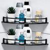 Pack Of 2 Corner Floating Shelf Space Saving Designs with Plastic Glass & Metal Parts Simple Installation for Bathroom