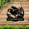 Metal Wall Art Vintage Tropical Bird Decor for Patio Pool Home