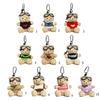 Lovely Pilot Bear Keychain Cute Pendant for Bag and Key Plush Keyring Phone Charm Personalized Animal Decoration