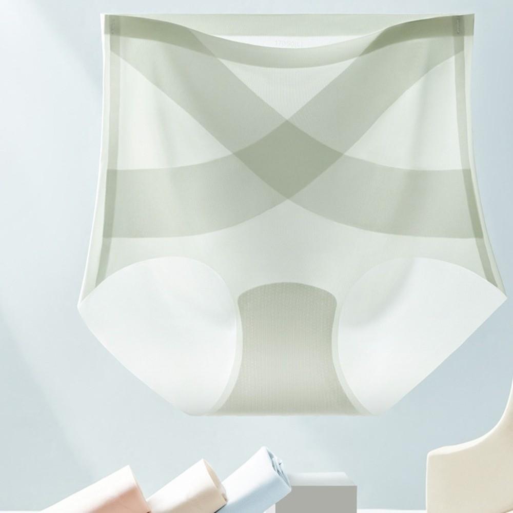 Shapewear Thin Ice Silk Panties High Waist Briefs Butt Lifter Underpants  Lady
