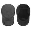 Winter Men's Cotton Cap Velvet Thick Ear Protection Warm Cap Middle-Aged and Elderly Outdoor Cold-Proof Flat Cap