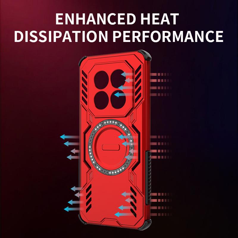 Magnetic Attraction Piece Phone Case For OnePlus ACE5 Ultra/OnePlus 13 13T 13R/OnePlus Nord4/OnePlus ACE5 Case Heat Dissipation Back Cover