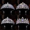 Новая Сплавная Бриллиантовая Корона Принцессы на День Рождения Высококлассная Свадебная Фата Невесты Большая Корона Серебряного Цвета Тиара