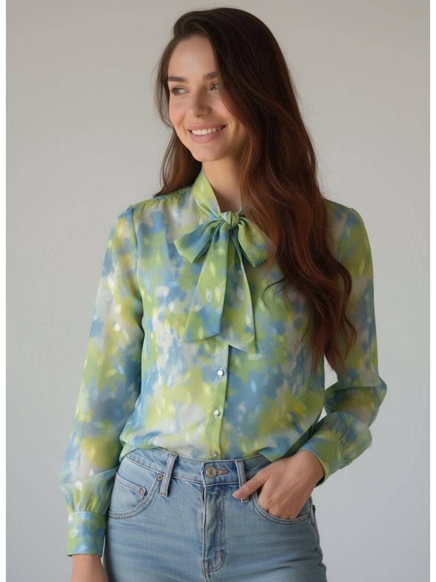 

Цветочная пляжная рубашка с длинным рукавом 2026 - Унисекс, Повседневная одежда для весны и осени Medium