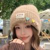 Hat Female Winter Cartoon Warm Wool Hat Cute Cute Fun Warm Face Small Ear Protector Riding Knitted Hat