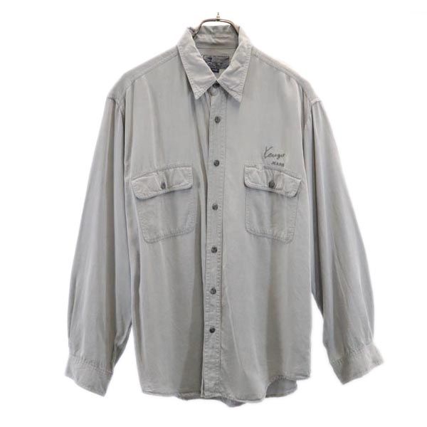 

KENZO JEANS Рубашка с длинным рукавом XL Серая Мужская Б/У