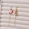 Festive Tassel Pearl Earrings: Candy Cane, Reindeer, Bell, Christmas Tree Designs