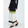 ELLE French Style High-Waist Color Block Straight Skirt
