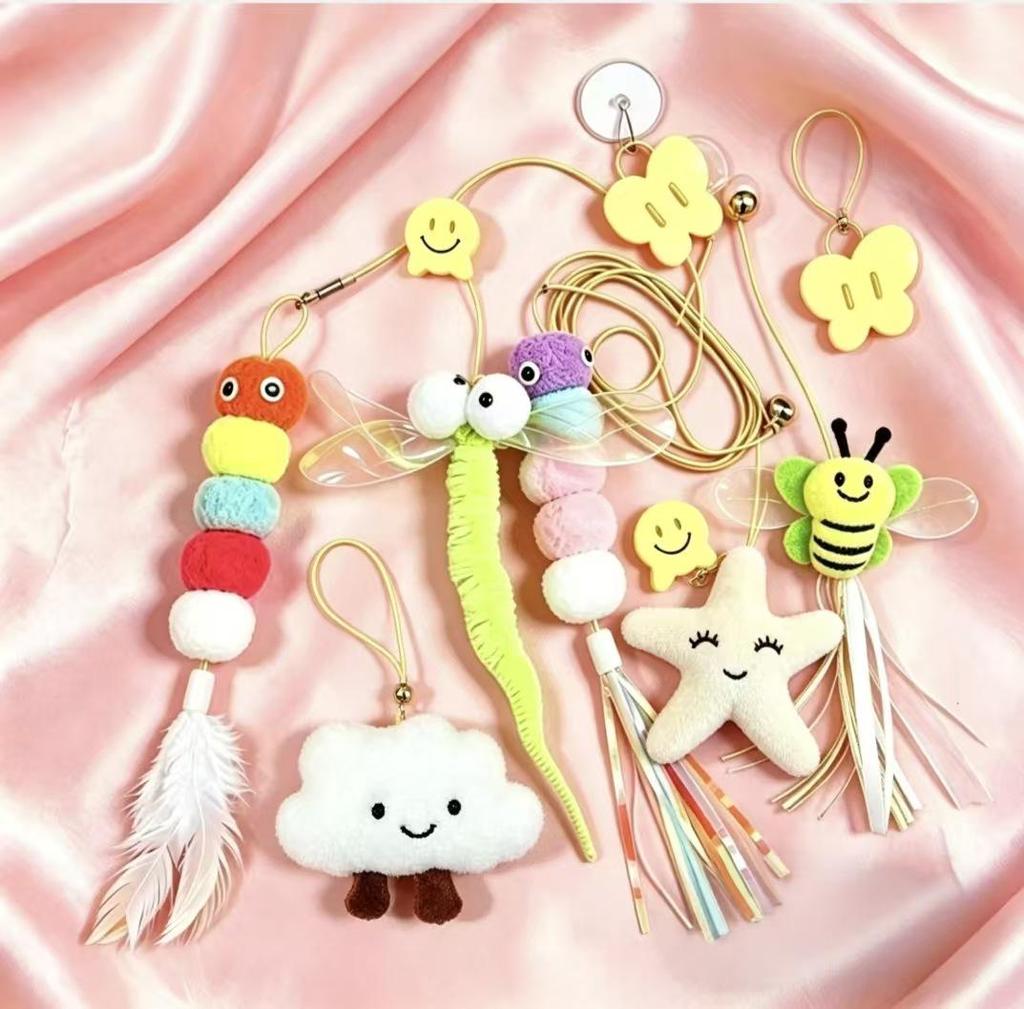 Interactive Electric Cat Toy with Hanging Teaser Stick and Elastic Rope