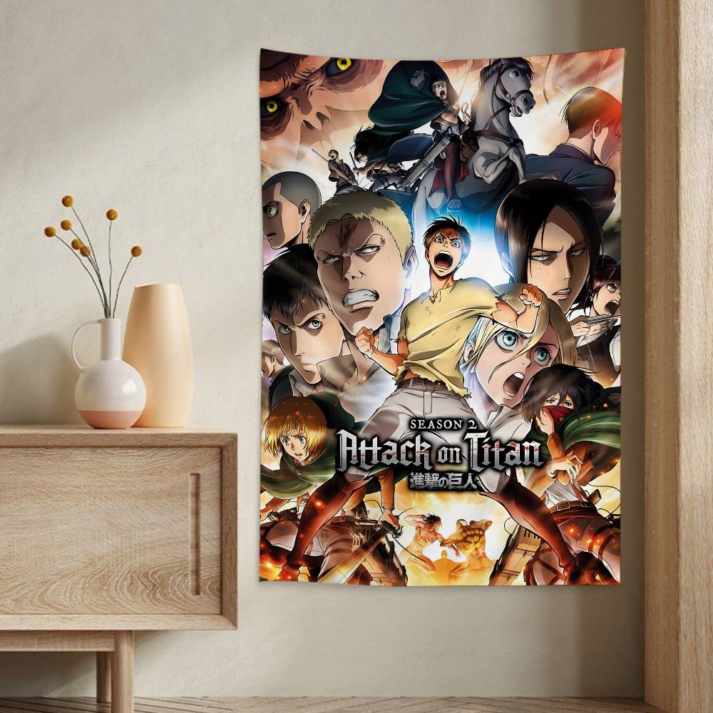 AAttack on Titan Tapestry Art Printing Japanese Wall Tapestry Anime Wall Hanging Home Decor