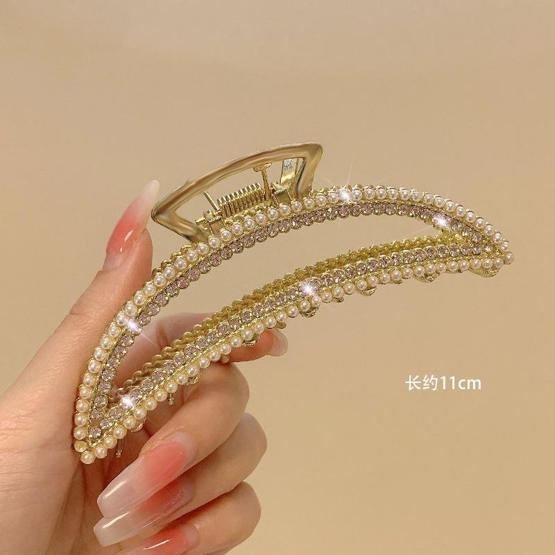 Alloy Womens Back-of-Head Grabber Large High-End Hair Claw Clip Summer 2026 Shark Clip Headpiece Japan and Korean Style