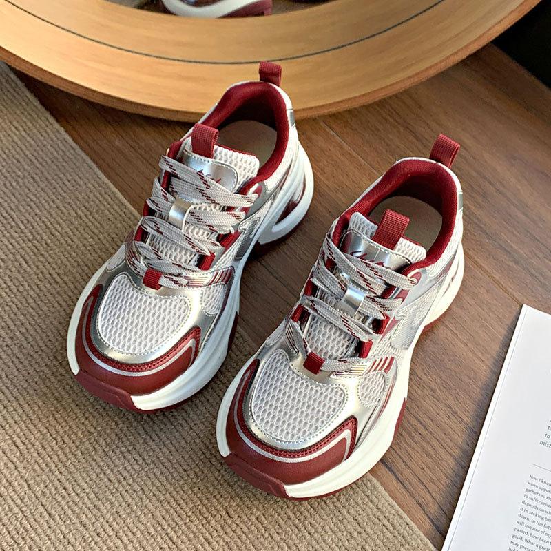 Platform Casual Sneakers Ins New Spring and Autumn Fried Street Dad Shoes Women's Shoes