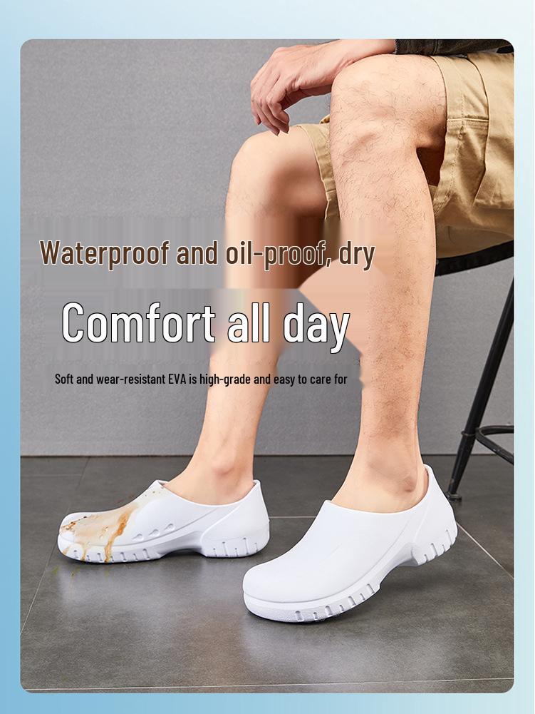 Protiskluzové, vodotěsné, lehké kuchařské boty s tlustou podrážkou, ideální do restaurací