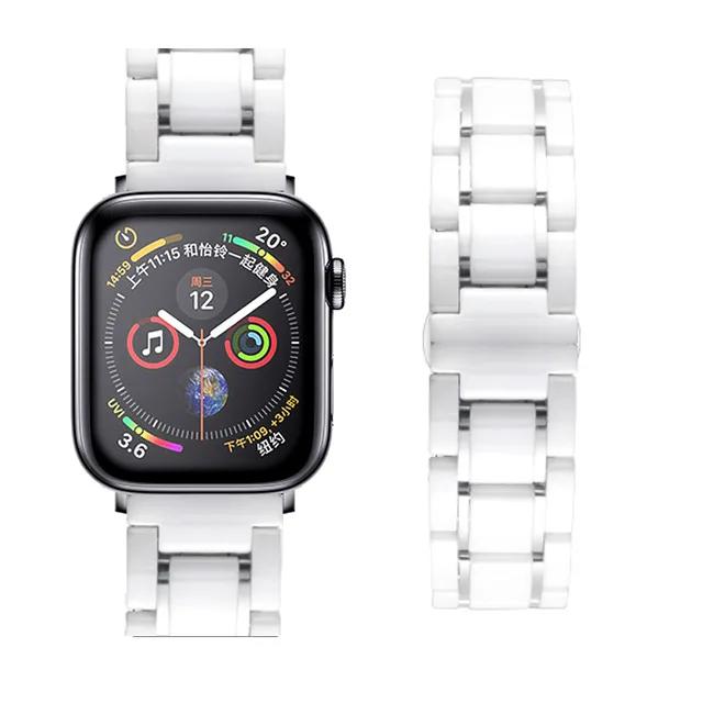 Ceramic Metal strap for Apple watch 45mm 44mm 41mm 42mm 46mm Replacement bracelet Wristband iwatch Ultra 10 9 8 7 6 5 4 SE band