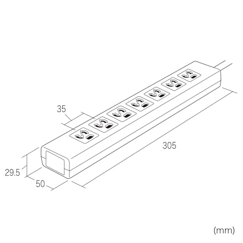SANWA SUPPLY Anti-Pull Shutter Tap (3-Pin, 7 Outlets, 5m) TAP-F37SH-5SR