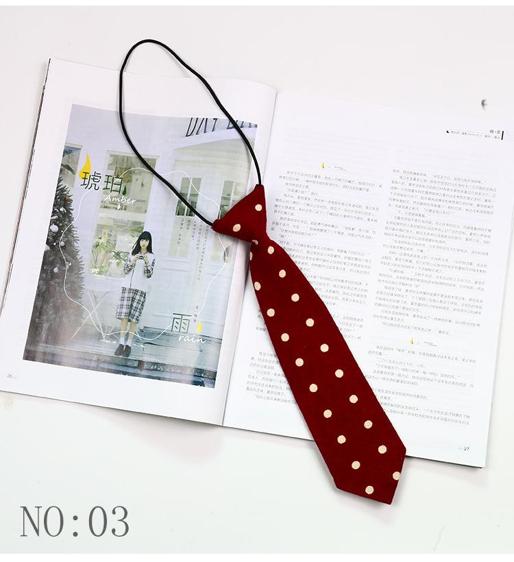 6CM Floral Lazy-tie Rubber Band Neckties For Women College Girls Shirt Uniform Neckwear Korean Style Narrow Knot Free Small Ties