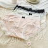 4PCS Lace Pattern Underwears Bowknot Polka Dot Underpants Sexy Cute Style Panties Transparent Briefs M-XL Seamless Panty