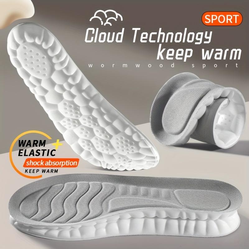 Soft PU Insoles for Men and Women - Cushioned Arch Support Inserts, Shock Absorbing & Sweat Absorbing Shoe Pads for Sports, Work & Daily Wear