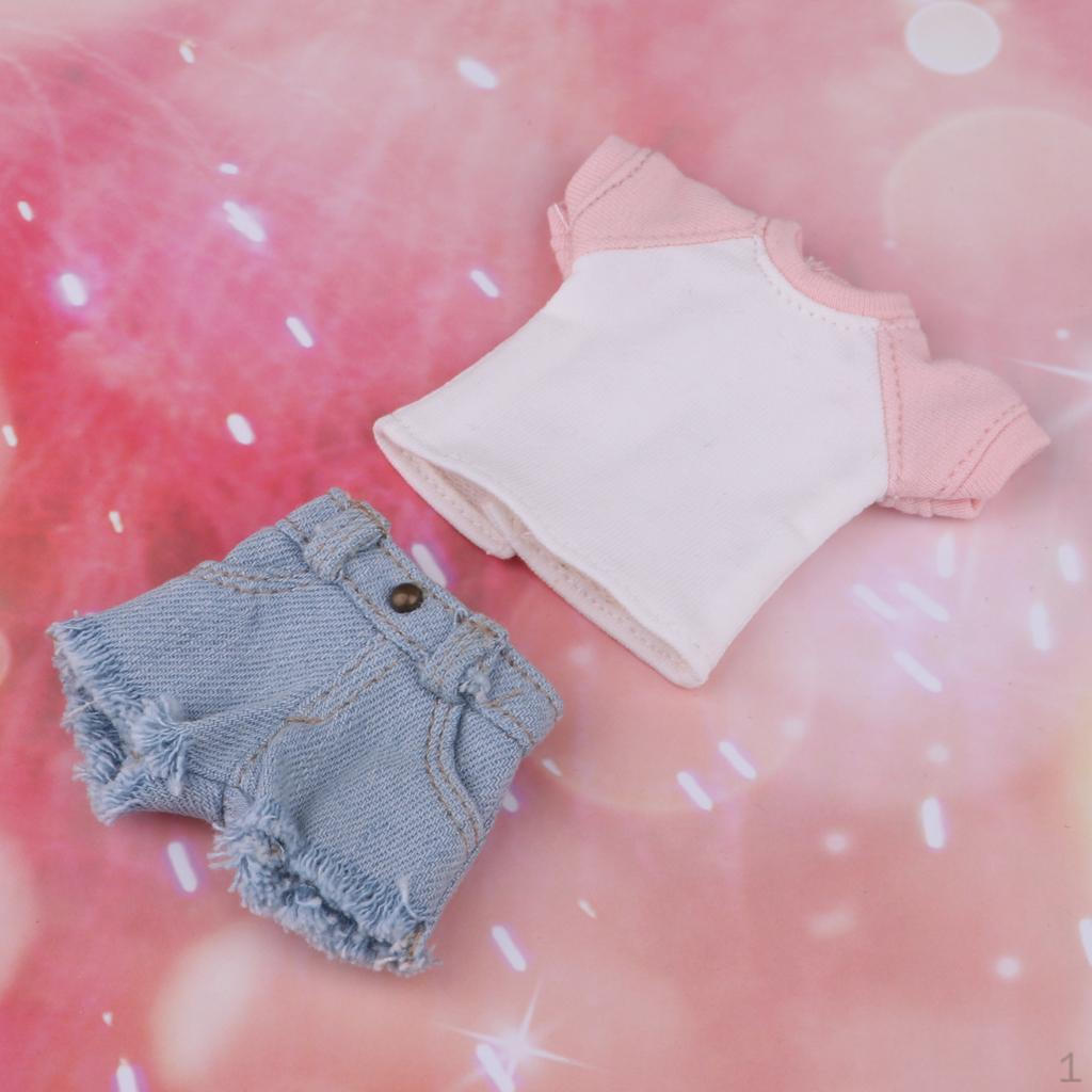 

Милая кукла 1/6, наряд, футболка, шорты для 12 дюймов, аксессуары для наряда, детские аксессуары