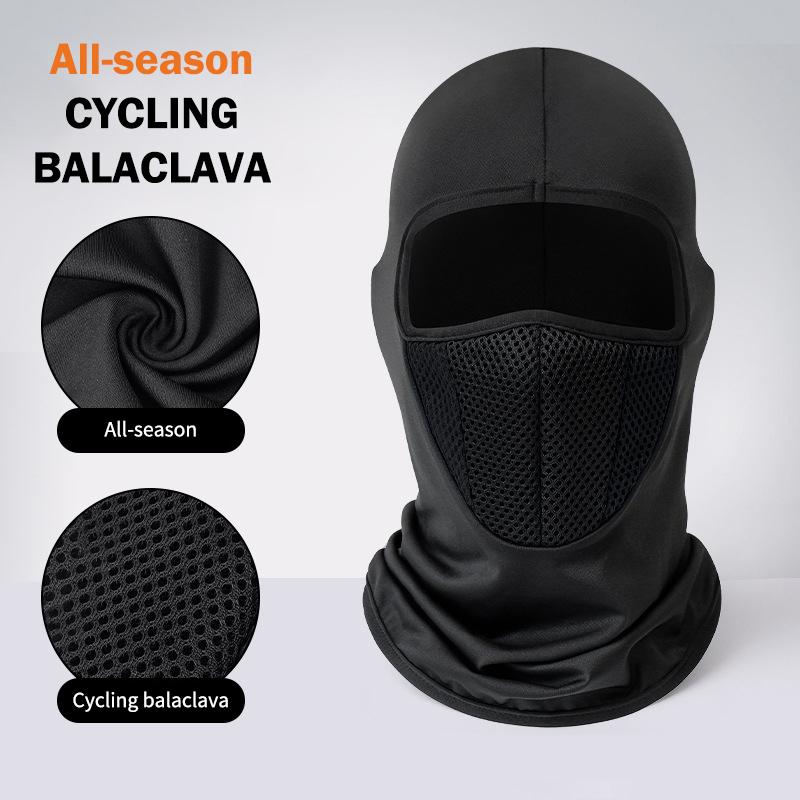 Motorcycle Riding Sunscreen Mask Men'S Breathable Full Face Mask Thin Ice Silk Head Cover Hiking Fishing Ski Face Mask