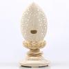 Amitabha Buddha Tendai Carved from Cypress Round Base with Arabesque Ideal for Those Born In the Year of the Dog or Protects Against Protects the
