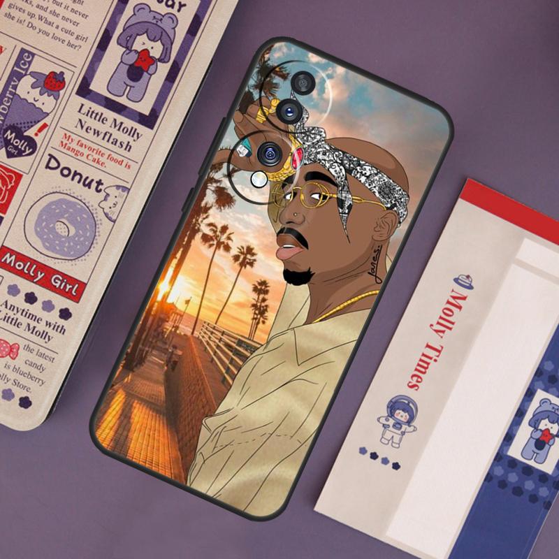 2Pac Hip Hop Singer Case For Honor 200 50 70 90 Lite X9b X9a X8b X8a X8 X9 X9c Honor Magic 7 Lite 6 5 Pro Cover
