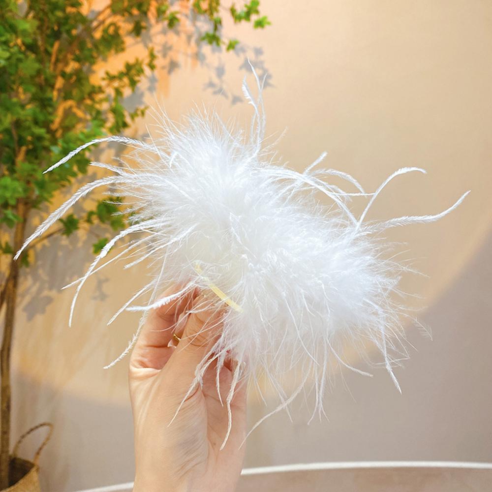 

Элегантная заколка для волос с перьями, женская белая, черная шикарная милая заколка для волос, аксессуары для волос для девочек, вечерние головные уборы, новинка 2022 года белый