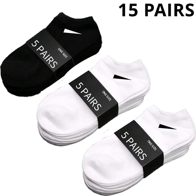 Xiaomi 5/15Pairs Unisex Solid Color Minimalist Ankle Socks Breathable Comfy Casual No Show Socks All-Season Low Cut Socks for Men Women
