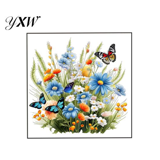 Long-lasting Wall Stickers Vibrant Butterfly Flower Pattern Easy to Adhesive Decals Apply Long-Lasting Decoration Removable Elegant Home Decor