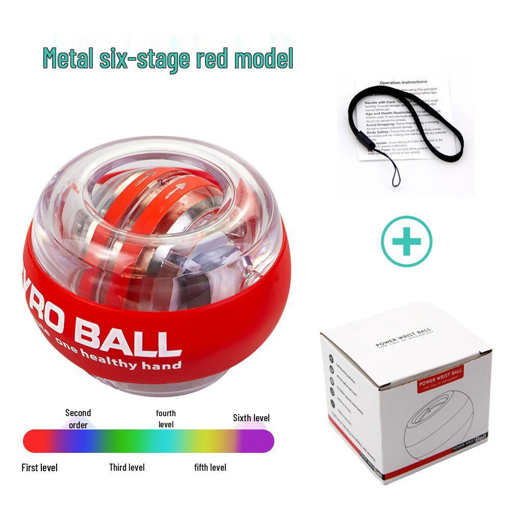Luminous Fitness Gyroscope: Wrist & Arm Muscle Training Power Ball - Dazzling Platinum Grip