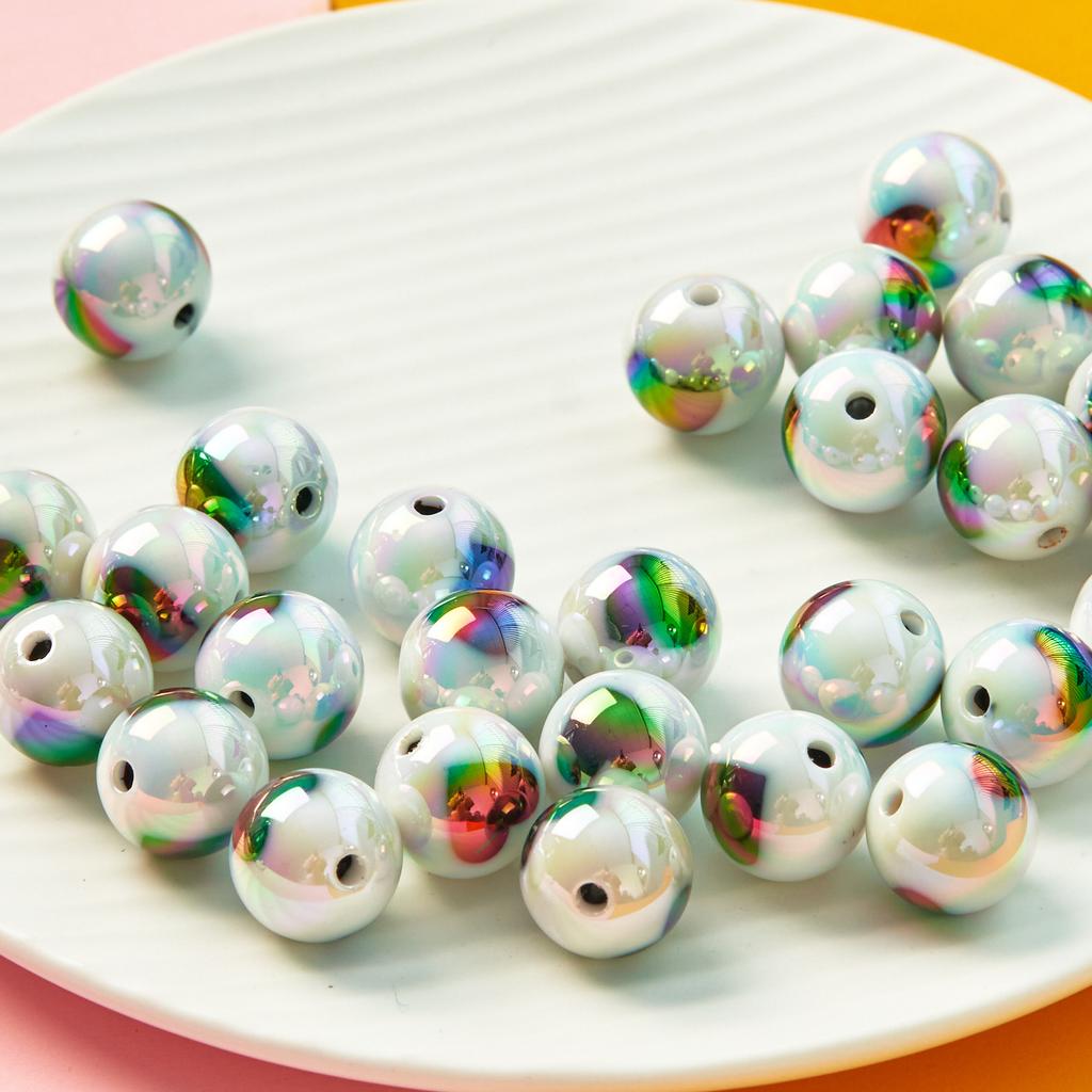 16mm retiazka na mobilný telefón Materiál šperkov Urob si sám náramok Love Ball Loose Beads Keychained Beaded Accessories 5pcs akrylový náhrdelník