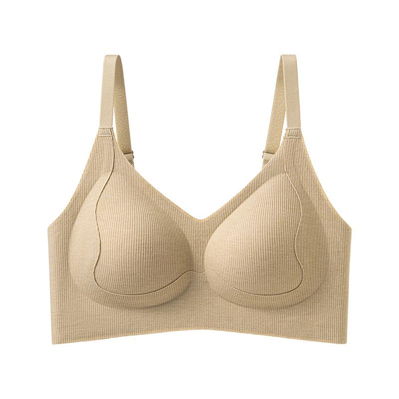 Women's Seamless Push-Up Bra, Soft Support, Anti-Sag, Non-Wired, Comfortable Uplift for Small Busts.