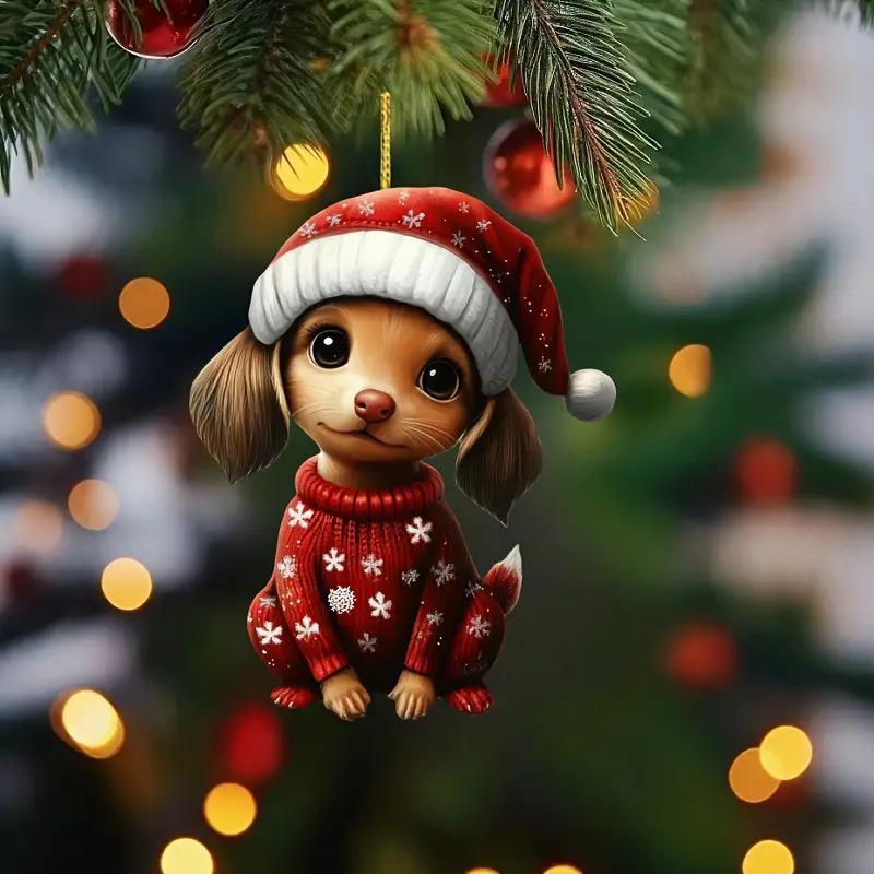 New Acrylic Personalized Christmas Tree Ornaments - Creative Hanging Decor Pendants