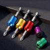 2/4pcs 3-in-1 Screwdriver Head Magnetic Strong 6.35mm Magnetic Screw Rings Universal Magnetic Screw Bit For Hex Screwdriver