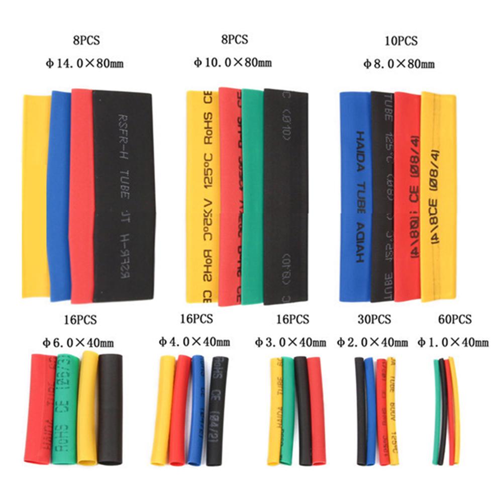 164pcs Heat Shrink Tubing Insulation Shrinkable Flame retardant Household
