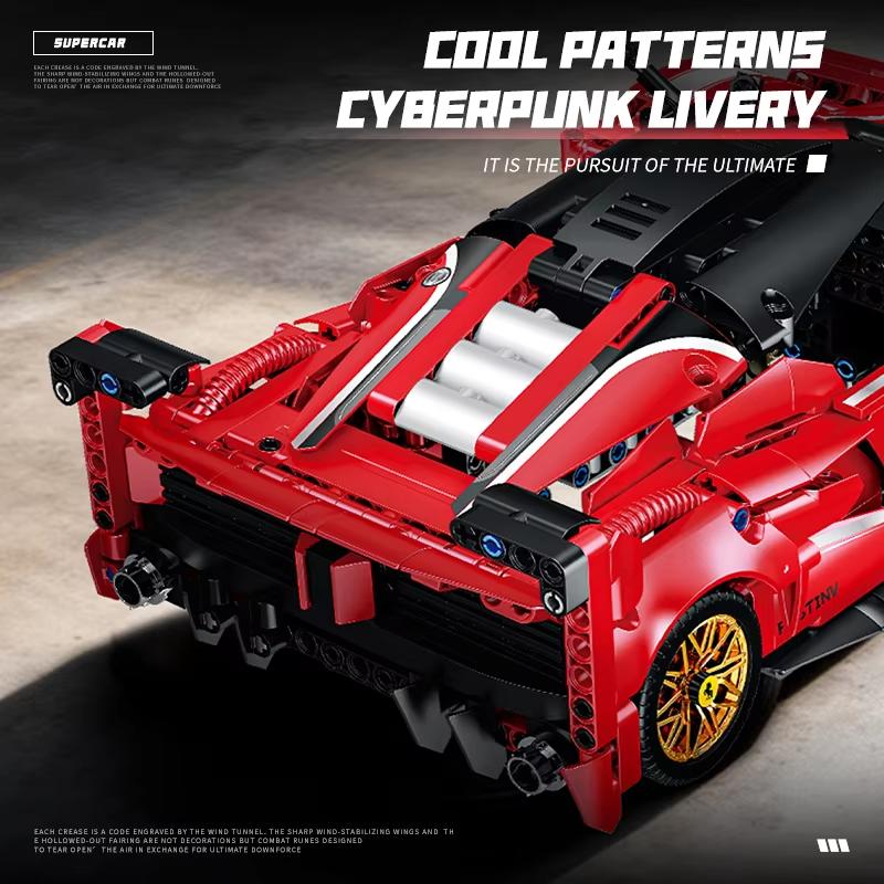 2026 Super Racing Car, Building Block Brick Model, Sports Car Speeding Car Toy, Building Block Concept Version, Children's DIY Gifts Model