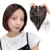 AQUADOLL Women's Short Hand-Tie Hairpiece with Whorl and No Bangs, Front Lace, SBR-Z. See-Through Brown Print (wgt103SBR-Z)