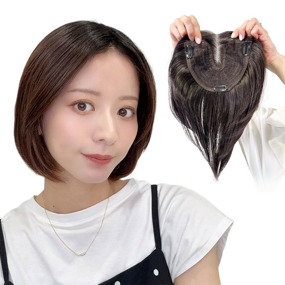 

AQUADOLL Women s Short Hand-Tie Hairpiece with Whorl and No Bangs, Front Lace, SBR-Z. See-Through Brown Print (wgt103SBR-Z)